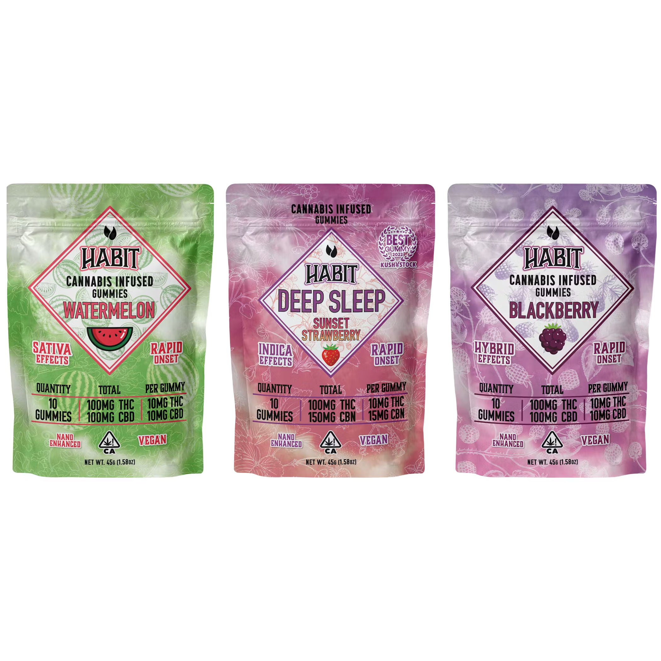 Habit Cannabis + CBD Infused Gummies Cannabis Oil 2 Go